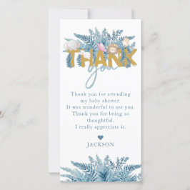 サファリアニマルズベビーシャワーI誕生日 サンキューカード