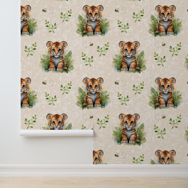 サファリアニマルズベビータイガーカッブグリーンリーオンクリーム 壁紙 (アプリケーション)