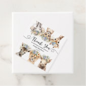 サファリアニマルズボーイベビーシャワーメッセージカード フェイバータグ (インサイチュ)