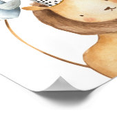 サファリアニマルズボーイ誕生日ウェルカムテーブルサイン ポスター (角)