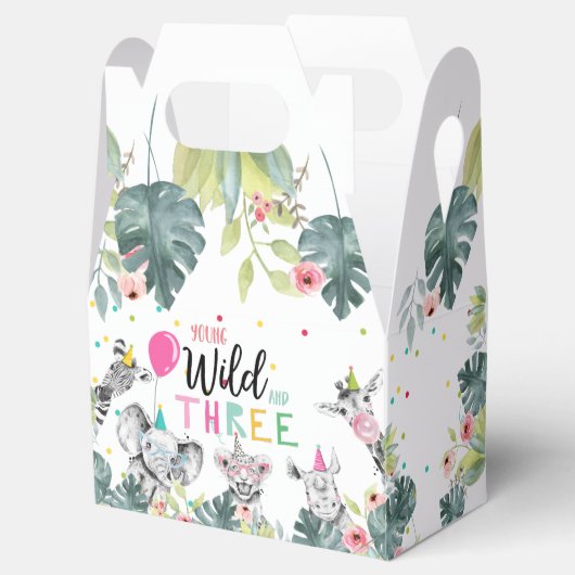 サファリアニマルズワイルドアンドスリー誕生日ピンクガール フェイバーボックス (オープン)