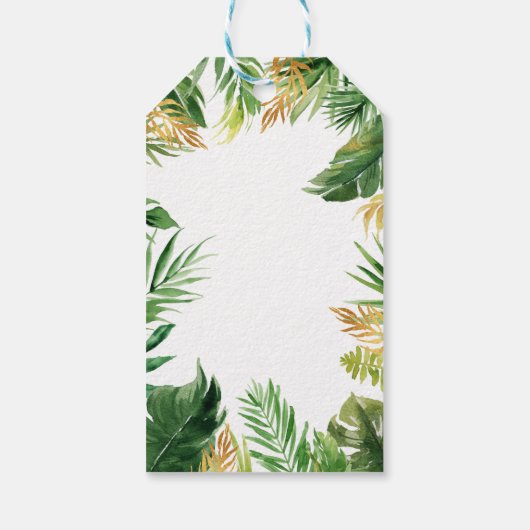 サファリアニマルズワイルドワンバースデーパーティーデコール ギフトタグ (裏面)