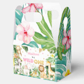 サファリアニマルズワイルドワンバースデーパーティーデコール フェイバーボックス (オープン)