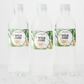 サファリアニマルズワイルドワンバースデーパーティーデコール ペットボトルラベル (ボトル)