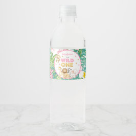 サファリアニマルズワイルドワンバースデーパーティーデコール ペットボトルラベル