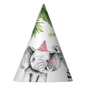 サファリアニマルズワイルドワンバースデーパーティーハット パーティーハット (左)