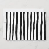 サファリアニマルズワイルドワン誕生日ブラックフォト 招待状 (裏面)