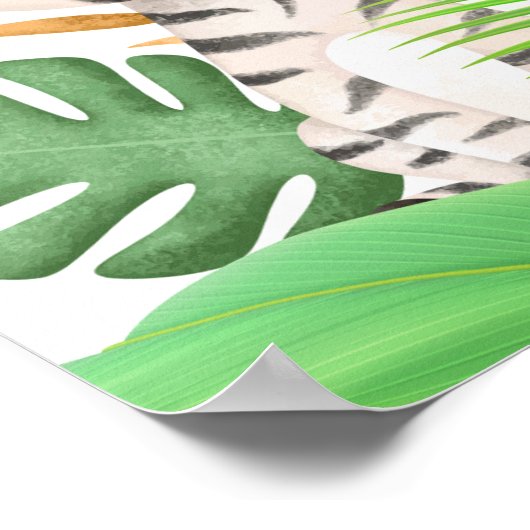 サファリアニマルズワイルドワン誕生日写真 ポスター (角)