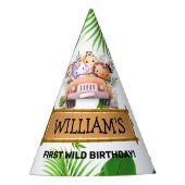 サファリアニマルズワイルドワン誕生日 パーティーハット (正面)