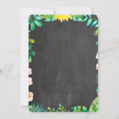 サファリアニマルズ招待状ジャングル誕生日動物園 招待状 (裏面)