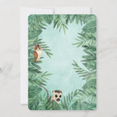 サファリアニマルズ誕生日ジャングルパーティーボーイレズワイルド 招待状 (裏面)