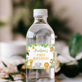 サファリアニマルズ バースデーパーティー ウォーターボトル ラベル