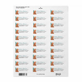 サファリアニマルタイガー差出人住所ラベル ラベル (フルシート)