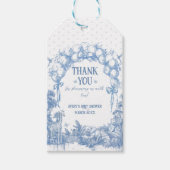 サファリアニマルダスティブルートワール男の赤ちゃんシャワー ギフトタグ (正面)