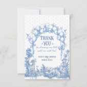 サファリアニマルダスティブルートワール男の赤ちゃんシャワー サンキューカード (正面)