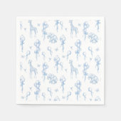 サファリアニマルダスティブルートワール男の赤ちゃんシャワー スタンダードカクテルナプキン (正面)