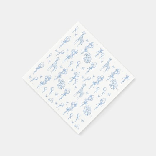 サファリアニマルダスティブルートワール男の赤ちゃんシャワー スタンダードカクテルナプキン (角)