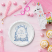 サファリアニマルダスティブルートワール男の赤ちゃんシャワー ペーパープレート (パーティー)