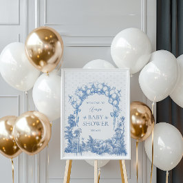 サファリアニマルダスティブルートワール男の赤ちゃんシャワー ポスター