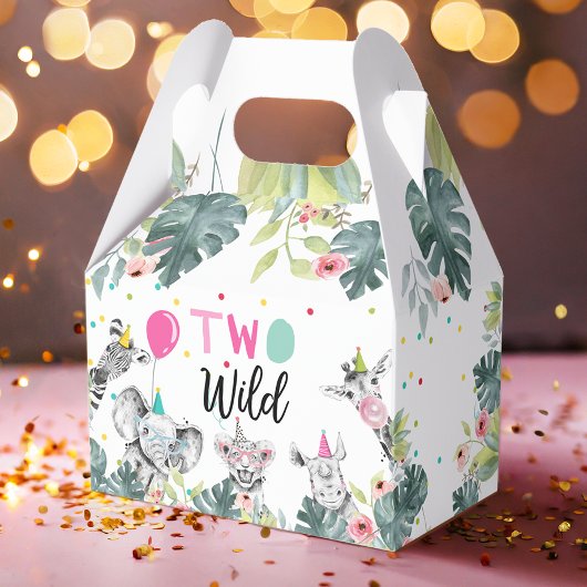 サファリアニマルツワイルド誕生日ピンクガール フェイバーボックス