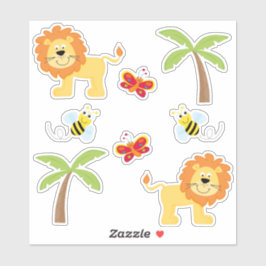 サファリアニマルテーマ シール