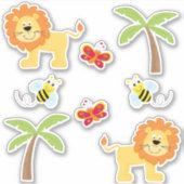 サファリアニマルテーマ シール (正面)