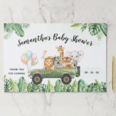 サファリアニマルトロピカルジャングル紙ランチョンマット ペーパーパッド (インサイチュ)