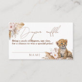 サファリアニマルトロピカルフローラガールおむつラッフル エンクロージャーカード (正面)