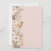 サファリアニマルトロピカルフローラガールベビーシャワー 招待状 (裏面)