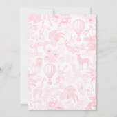 サファリアニマルトワルドジュイガールベビーシャワー 招待状 (裏面)