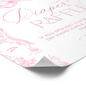 サファリアニマルトワルドジュイピンクおむつラッフル ポスター (角)