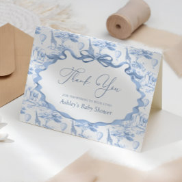 サファリアニマルトワルドジュイベイビーシャワーありがとう サンキューカード