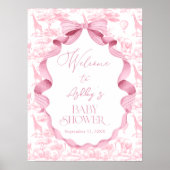 サファリアニマルトワルドジュイベイビーシャワーウェルカム ポスター (正面)