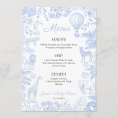 サファリアニマルトワルドジュイボーイベビシャワーメニュー メニュー (正面)