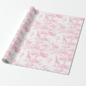 サファリアニマルトワルドジュエダスティピンク ラッピングペーパー (アンロールド)