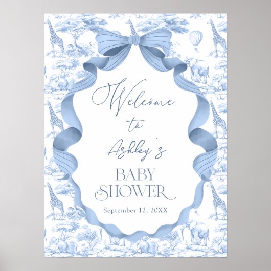 サファリアニマルトワールデジュエイベイブシャワーへようこそ ポスター (正面)