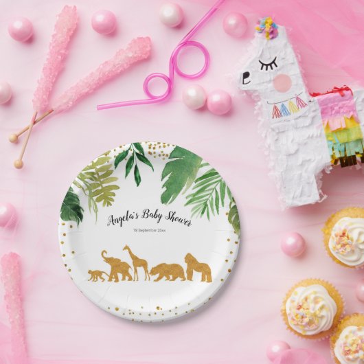 サファリアニマルパーティー紙プレート ペーパープレート (パーティー)