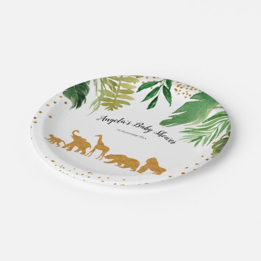サファリアニマルパーティー紙プレート ペーパープレート (アングル)