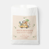 サファリアニマルピンクガールジャングル誕生日サンキューユナイテッド フェイバーバッグ (正面)