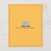 サファリアニマルフォーエバーワイルドチープ誕生日招待状 (裏面)