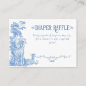 サファリアニマルブルートワール男の赤ちゃんシャワーおむつ エンクロージャーカード (正面)