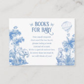 サファリアニマルブルートワール男の赤ちゃんシャワーブック エンクロージャーカード (正面)