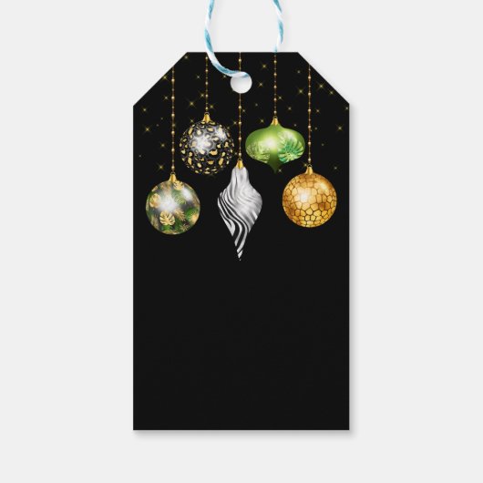 サファリアニマルプリントオーナメントメリークリスマス ギフトタグ (裏面)