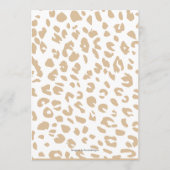 サファリアニマルプリントカードの希望ベビー アドバイスカード (裏面)