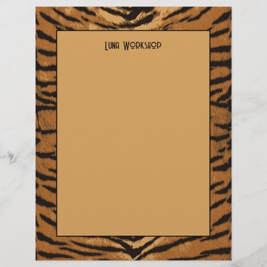 サファリアニマルプリントブラックアンドタンタイガー紙 (正面)