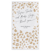 サファリアニマルプリントモダンベビーシャワーグディーバッグ スモールペーパーバッグ (裏面)