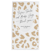 サファリアニマルプリントモダンベビーシャワーグディーバッグ スモールペーパーバッグ (正面)