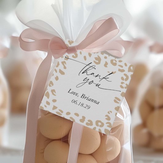 サファリアニマルプリント男女兼用ベビーシャワー フェイバータグ