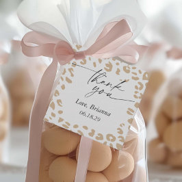 サファリアニマルプリント男女兼用ベビーシャワー フェイバータグ