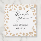 サファリアニマルプリント男女兼用ベビーシャワー フェイバータグ (裏面)